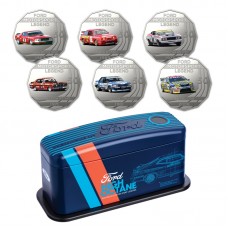 AUSTRALIA 2018 . FIFTY 50 CENTS . 6 COIN SET . FORD MOTORSPORT . HIGH OCTANE